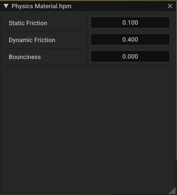 Physics Material Assigned