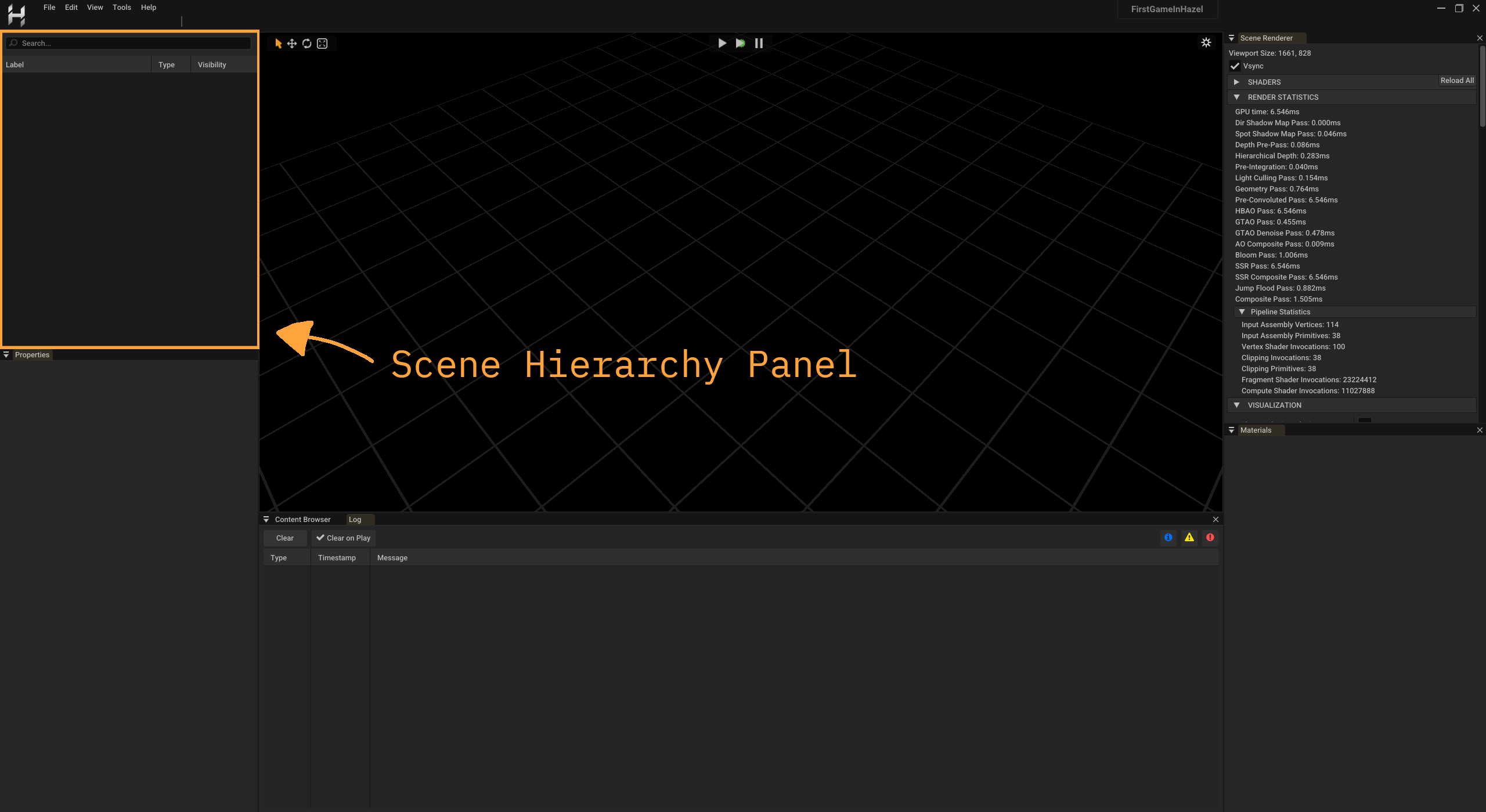 Scene Hierarchy Panel